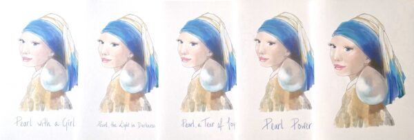 GIFT CARDS FESTIVE PRICE set of 10 prints double pearl cards A5 - Afbeelding 7